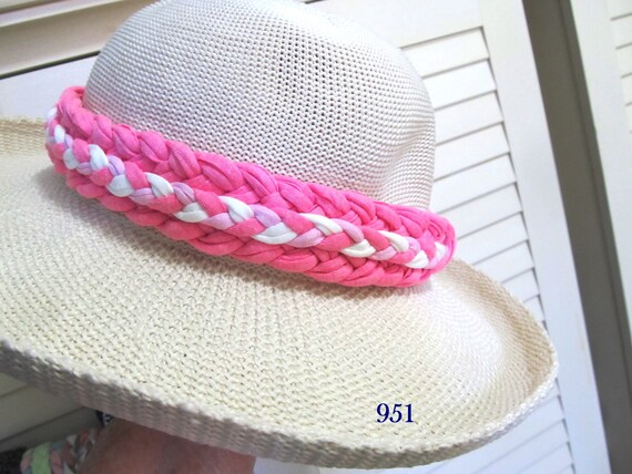 F951 Pink Braided Hat Band