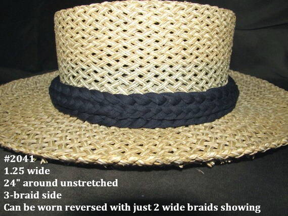 R2041 Reversible 1.25" Wide Braided Hat Band
