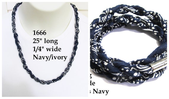 F1666 Unique Necklace or Wrap Bracelet 25" with Magnetic Clasp