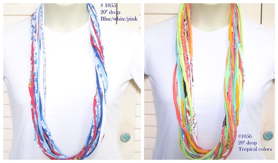 F1055 1056 Fabric Infinity Necklace T-Shirt Scarf