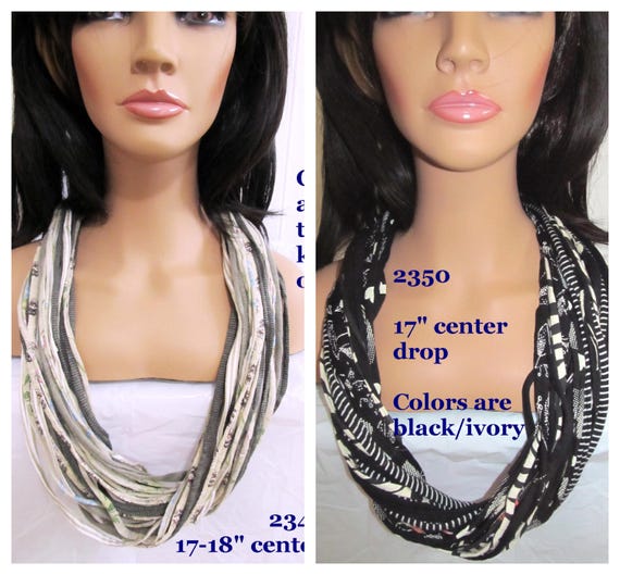 F2349.50 Fabric Infinity Necklace T-Shirt Scarf