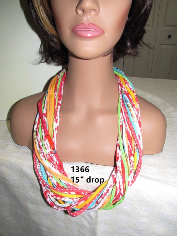 F1366 Fabric Infinity Necklace T-Shirt Yarn Scarf