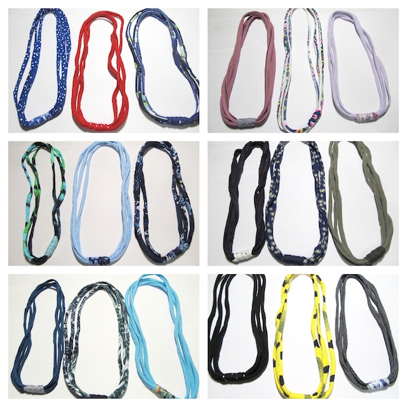 R614.15.18 3 Pack! Comfy Fabric Hair Band Headband Choker