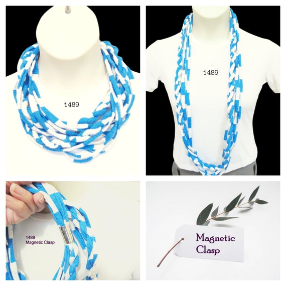F1489 Fabric Infinity Necklace T-Shirt Yarn Scarf