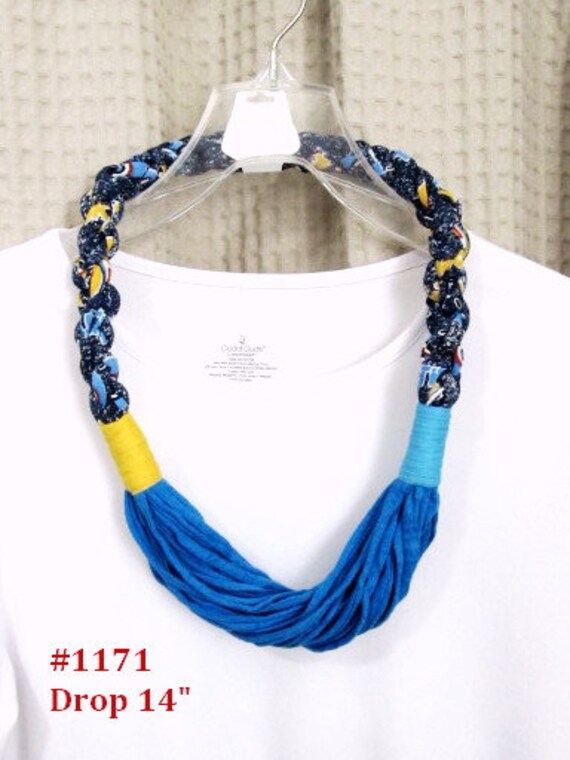 R1171 Unique Soft Lightweight Fabric Necklace
