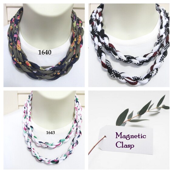 F1640.41.43 Unique Rope Necklace, Choker or Belt 44" with Magnetic Clasp