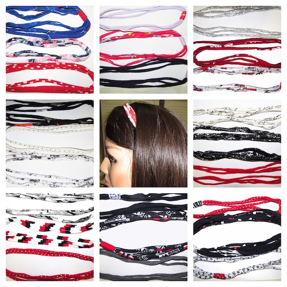 R10 3 Pack! Skinny Stretchy Fabric Headbands Hairbands