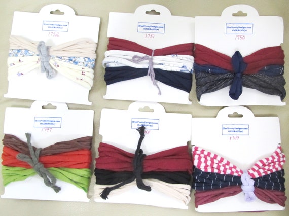 F1747-52 CARD of 3 Head Bands Hair Bands - You Choose