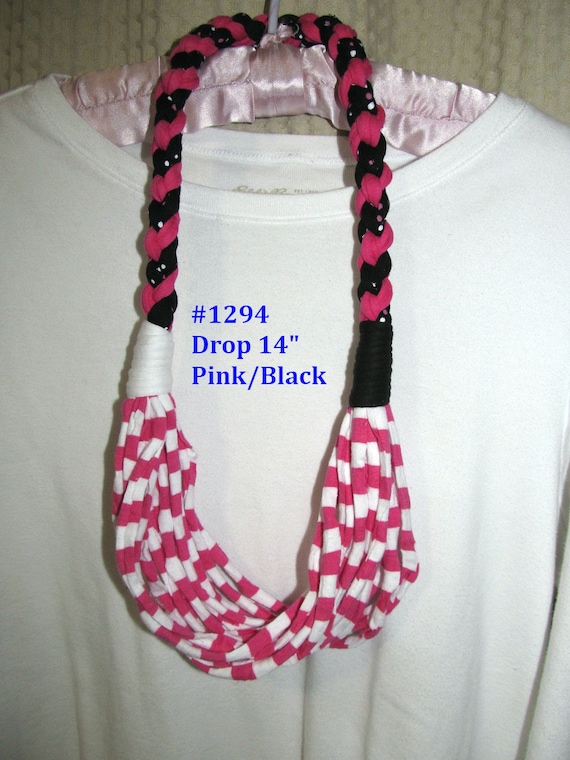 R1294 Unique Soft Lightweight Infinity T-Shirt Yarn Necklace