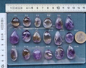 Natural Ametrine Cabochon, Polished Gemstone for Jewelry Making