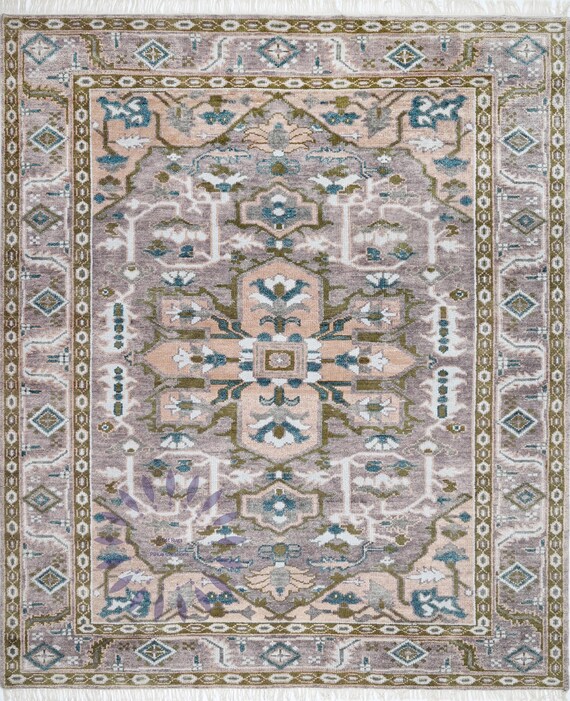 Transform Your Space with Silver Surprise: Modern Bedroom Wool Rug in Steel Gray, Teal, Cream, Navy, Accents