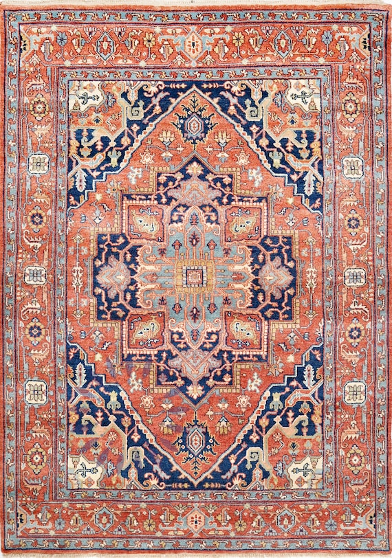 Vintage Peshawar Design Finest Quality Serapi Rug 8x10 for Living Room, Afghan Rug, Dining Table Rug, Office Rug ID 05