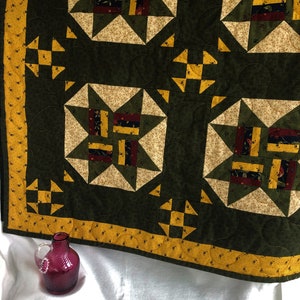 Lap-sized quilt, handmade