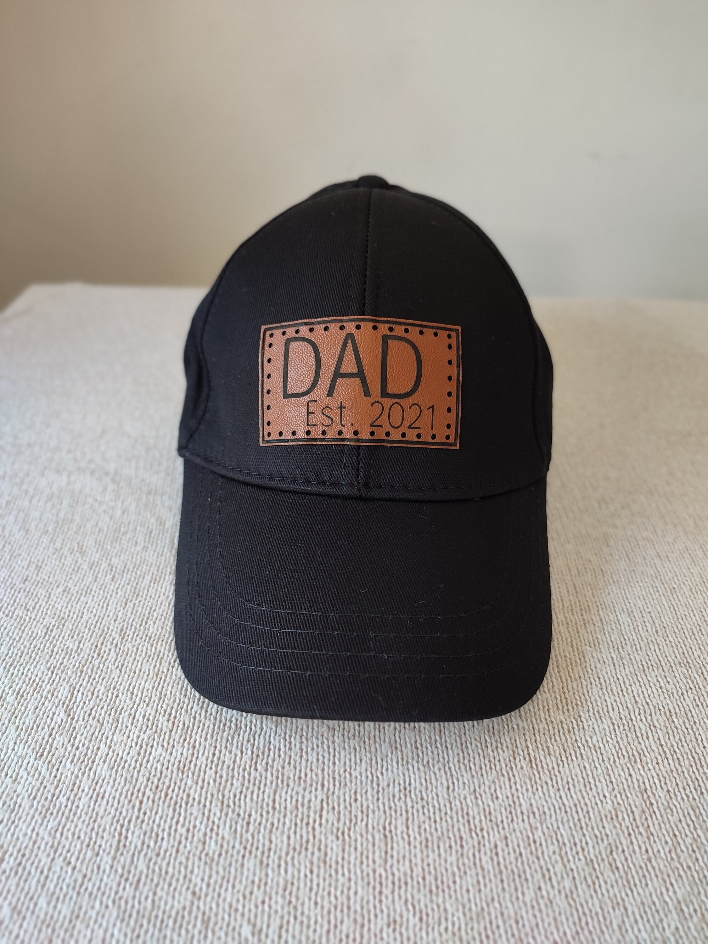 Fathers Day Dad Hat, Real Leather, Dad Hat, Fathers Day, Hats for Dad, New Dad Gift, Leather Dad Hat Dad Bottom Right