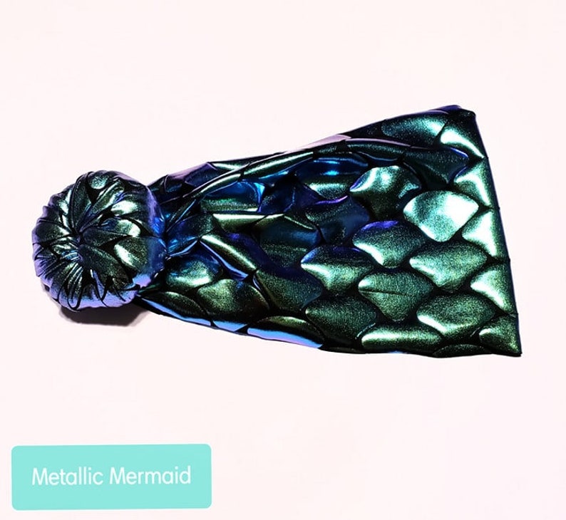Top Knot Metallic Mermaid Headband Toddler Headband Baby Shower Gift Baby Fashion Baby Headwrap Donut Knot Baby Bow