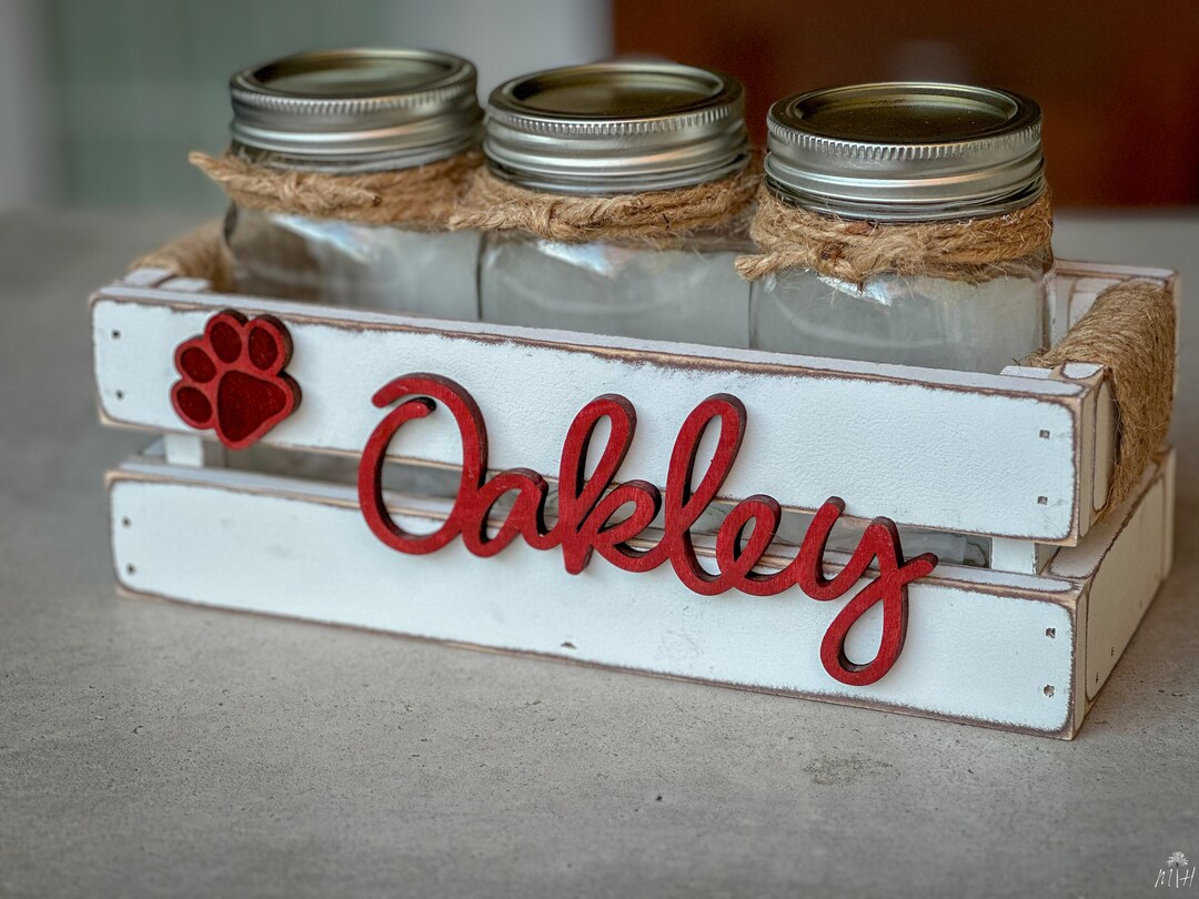 Dog Treat Box: With or Without Jars, Personalized Dog Box, Dog Treats