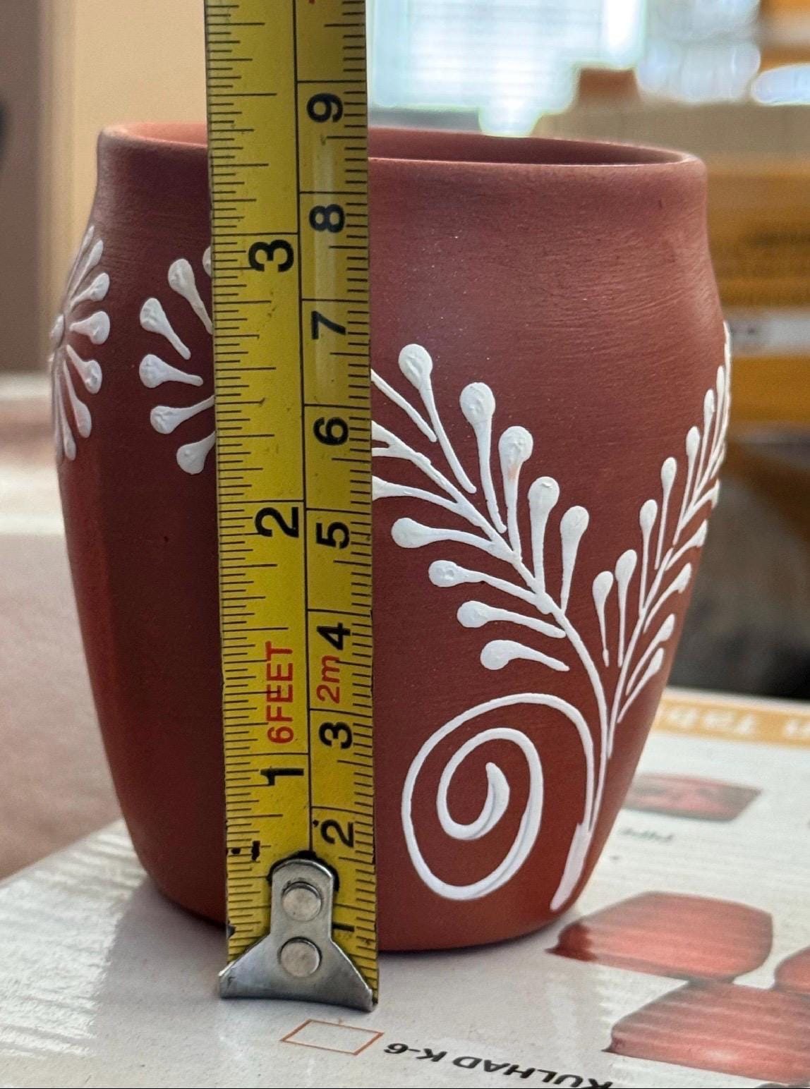 Handmade Clay Printed Kulhad (indian Clay Cup) Set of 6 - Etsy