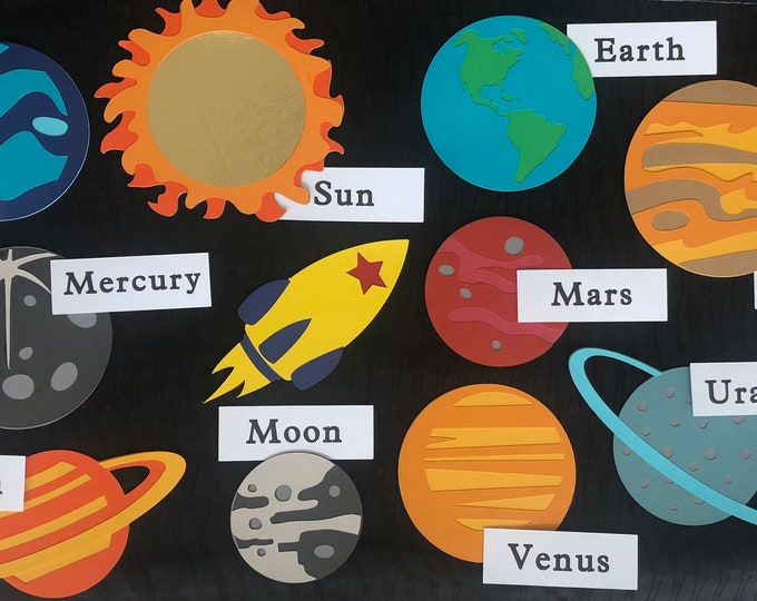 Space / Solar System  Felt / Flannel Board / Puppet Set for Literacy and Speech Therapy
