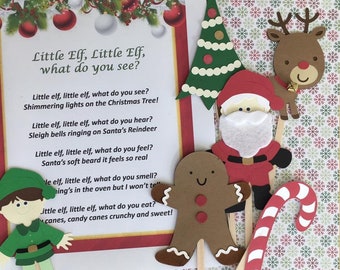 Little Elf, Little Elf  Felt / Flannel Board / Puppet Set for Literacy and Speech Therapy