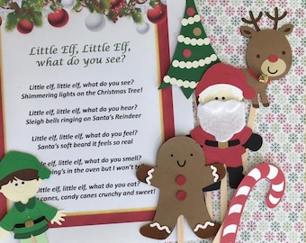 Little Elf, Little Elf  Felt / Flannel Board / Puppet Set for Literacy and Speech Therapy