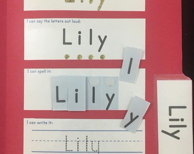 Personalized Name Practice Folder  English / French / Bilingual