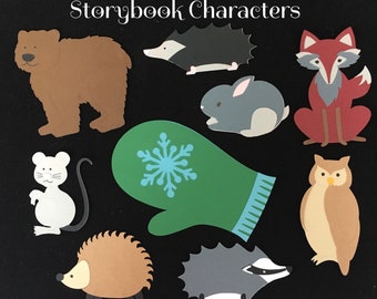 The Mitten Storybook Character Props Felt / Flannel Board / Puppet Set for Literacy and Speech Therapy