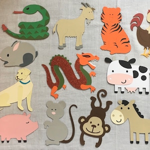 Lunar Chinese New Year  Felt / Flannel Board / Puppet Set for Literacy and Speech Therapy