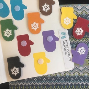 Mitten Colour Matching Folder for Literacy and Speech Therapy