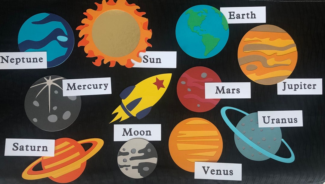 Space / Solar System Felt / Flannel Board / Puppet Set for Literacy and ...