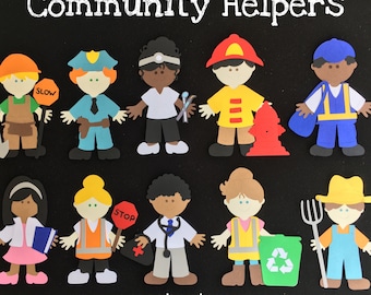 Community Helper  Occupation Felt / Flannel Board / Puppet Set for Literacy and Speech Therapy