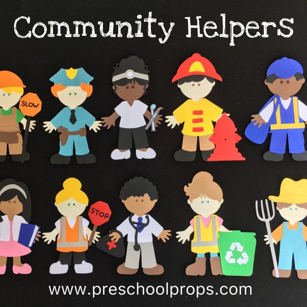 Community Helpers  Felt / Flannel Board / Puppet Set for Literacy and Speech Therapy