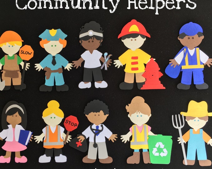 Community Helpers  Felt / Flannel Board / Puppet Set for Literacy and Speech Therapy