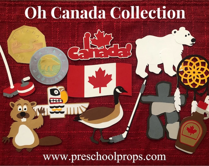 Oh Canada Felt Board / Flannel Board / Puppet Set for Literacy and Speech Therapy