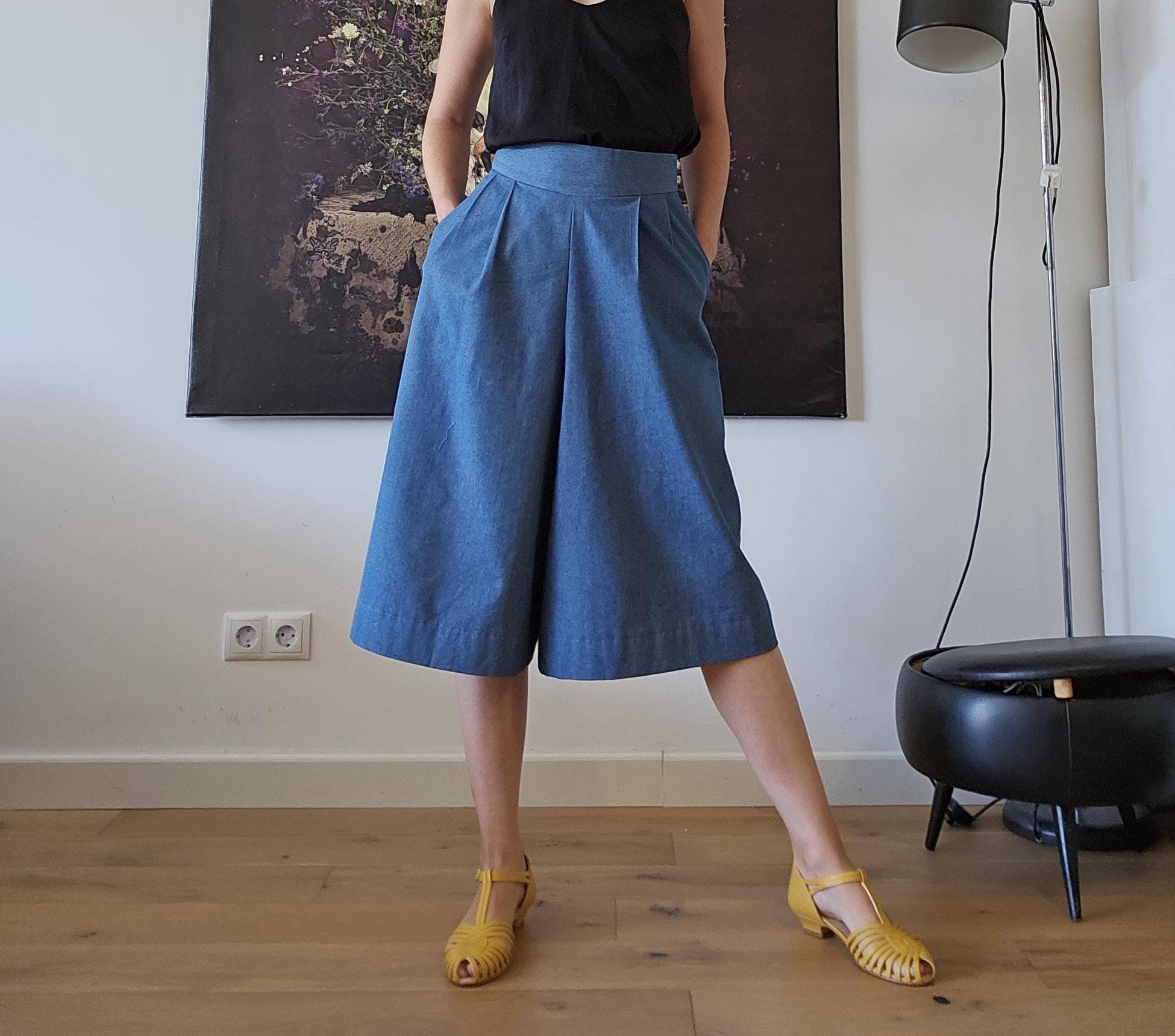 【U LAN】Ditto Slit Stripe Skirt Pants Ditto slit stripe skirt pants - U LAN