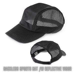 Quick Dry Backless Running and Sports Hat for Women in Black