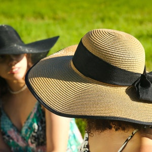 Black Summer Hat For Women Fits Large Head XLarge