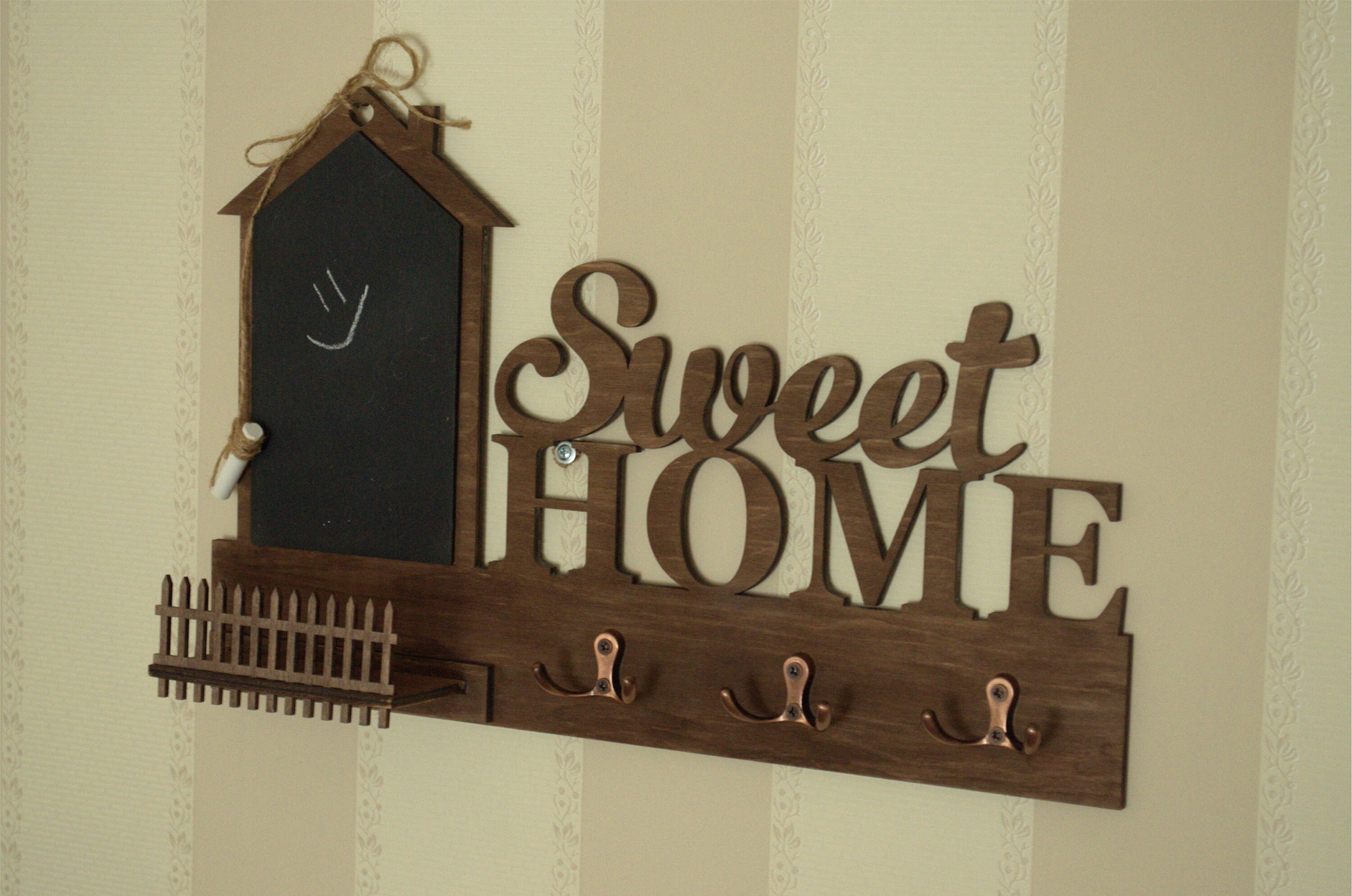 Сhalkboard Key Holder Sweet Home Key Holder Key Holder Etsy