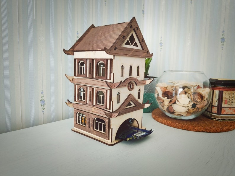 Tea Bag Box China tea box Tea bag organizer Wooden Tea Bag Etsy