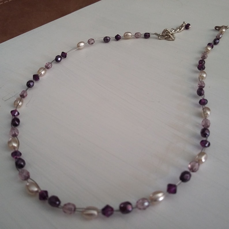 handmade purple necklace