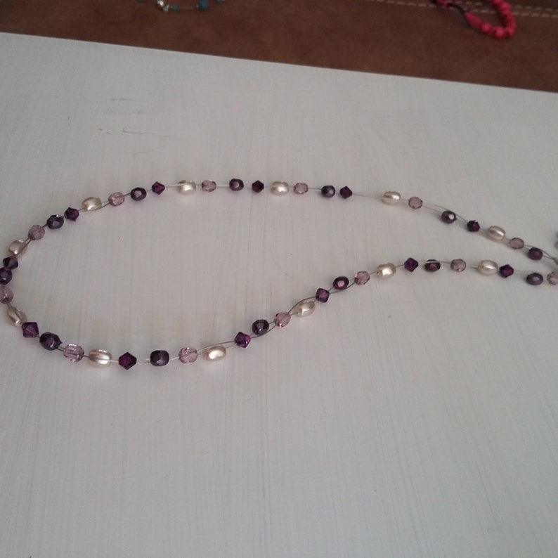 handmade purple necklace