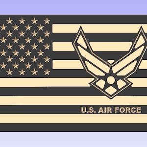 Fuerza Aérea Bandera de los Estados Unidos Logotipo de sello de la USAF vcarve svg Archivo para grabado CNC dxf svg