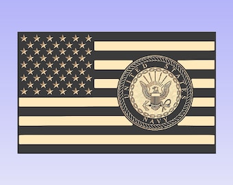 USN US Flag with Navy seal logo vcarve svg File for CNC engraving svg dxf