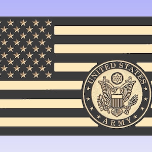 US Army Seal Logo flag vcarve SVG file download for CNC