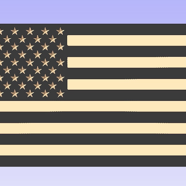 US Flag vcarve svg File for CNC engraving