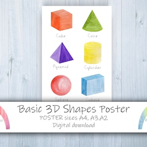 Basic 3D Shapes Poster - DIGITAL DOWNLOAD
