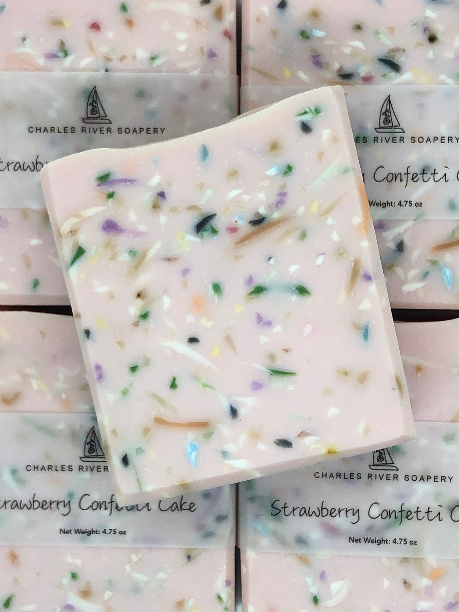Strawberry Confetti Cake Soap Bar Artisan Handmade Soap Etsy