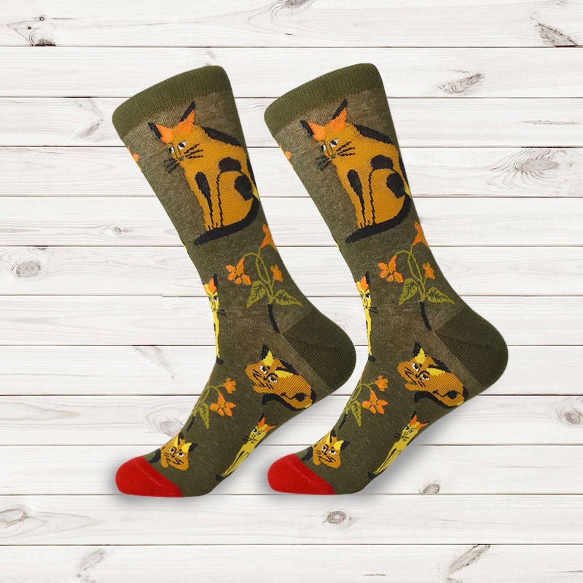 Men Socks Fun Mens Dress Socks Cat Lover Socks Women Socks Colorful