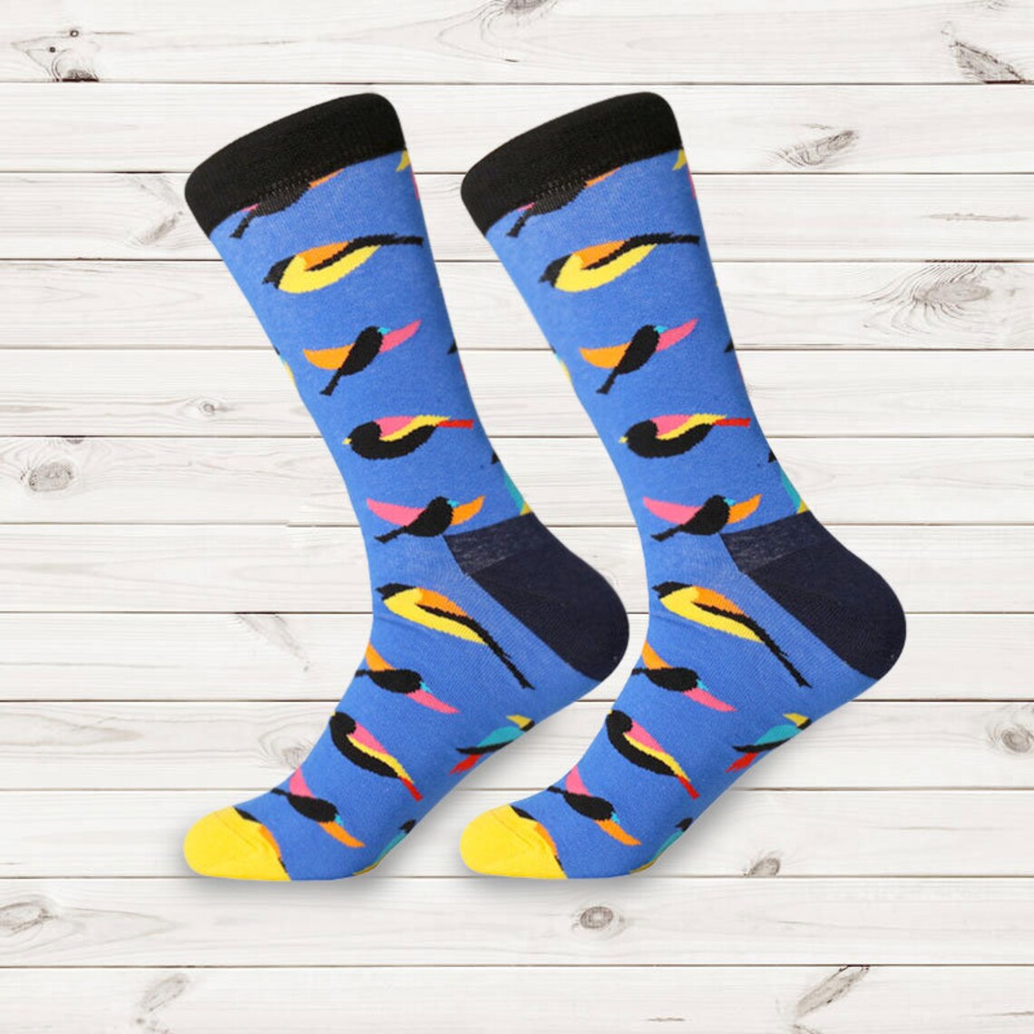 Men Socks Fun Mens Dress Socks Birds Socks Women Socks Etsy