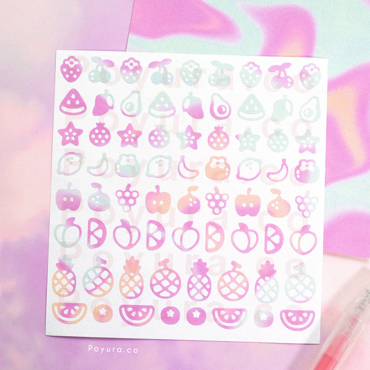 Kpop Photocard Deco Sticker Sheet, Kawaii Bunny Bear Card Making