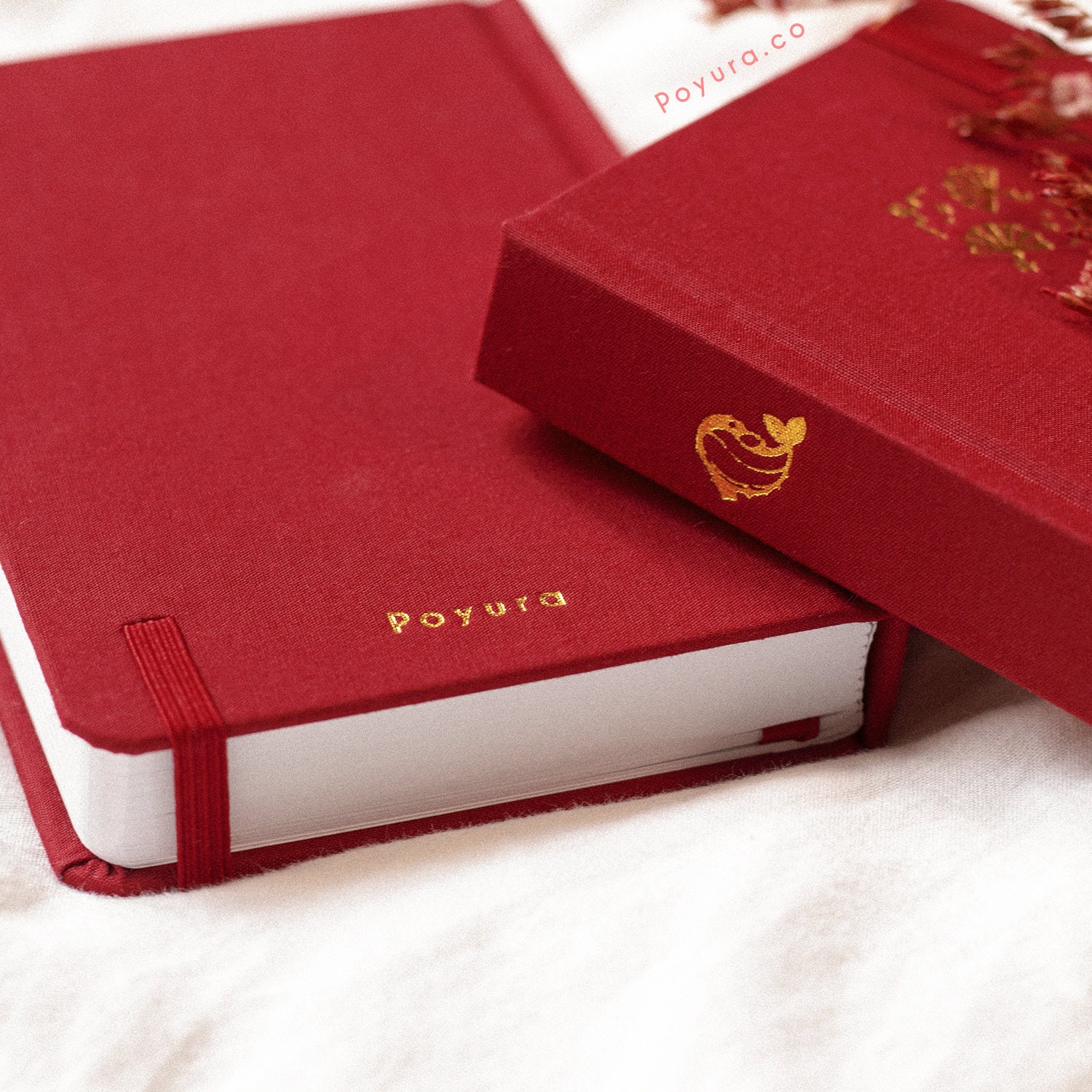 Oriental Fan Bullet Journal 180GSM Dot A6 - Chinese Red Gold Foil ...